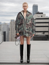 Veste en jean camouflage